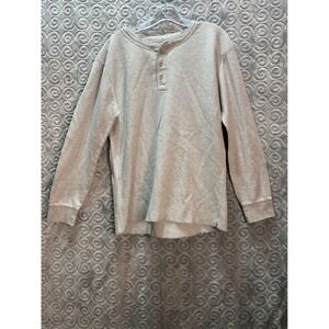 Fruit of the‎ Loom XXL Men's Waffle Knit Long Sleeve Henley Shirt Casual Top